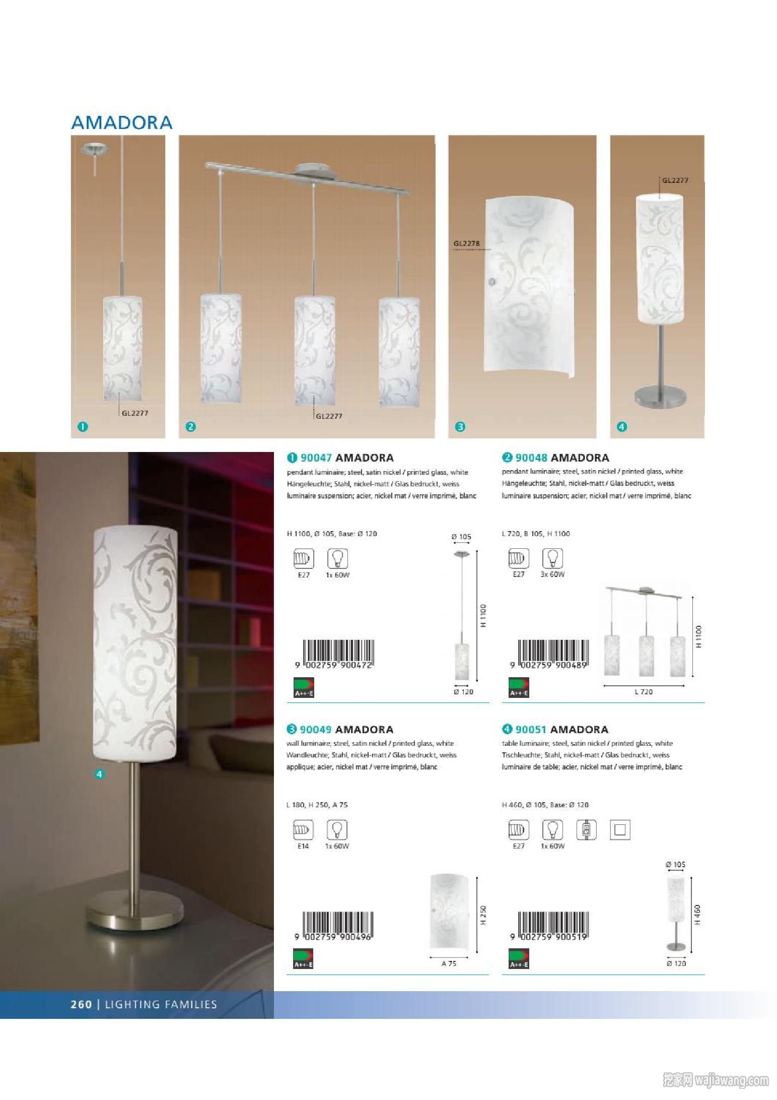 灯饰设计 Eglo 2016年欧美室内LED灯设计杂志(图)