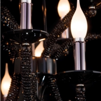 灯饰设计 Patrizia Garganti  蜡烛水晶弯管吊灯