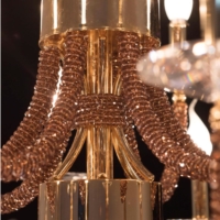 灯饰设计 Patrizia Garganti  蜡烛水晶弯管吊灯