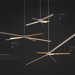 灯饰设计 Stickbulb 2018年国外木艺几何形状吊灯