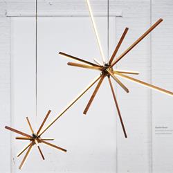 灯饰设计 Stickbulb 2018年国外木艺几何形状吊灯