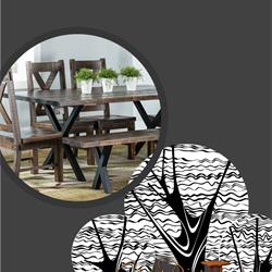 灯饰家具设计:West Point 2020年美式手工实木餐厅家具素材图片