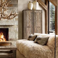 家具设计 RH 冬天滑雪屋室内家具设计素材图片