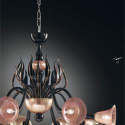灯饰设计 Gabbiani 2020年意大利定制玻璃蜡烛吊灯设计图片
