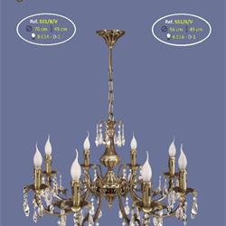 灯饰设计 Faguer 欧美经典全铜水晶蜡烛灯饰设计素材图片