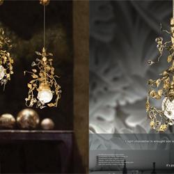 灯饰设计 Mechini 欧美经典传统铜艺手工制作花草灯饰设计