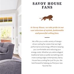 灯饰设计 Savoy House 欧美家居吊扇灯风扇灯设计图片