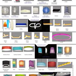 灯饰设计 Barbican 欧美现代布艺灯罩灯饰设计素材图片