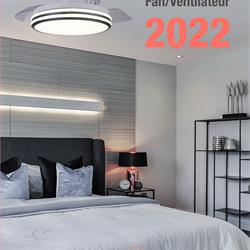灯饰设计图:CristalRecord 2022年国外LED风扇灯吊扇灯设计素材图片