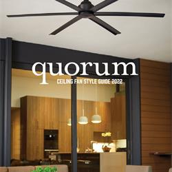 灯饰设计图:Quorum 2022年最新欧美天花板LED吊扇灯风扇灯设计图片