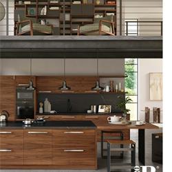 家具设计图:RIVA1920 意大利原木厨房家具设计素材图片