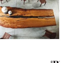家具设计图:RIVA1920 2022年意大利原木餐桌餐椅家具设计