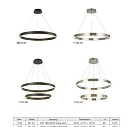 灯饰设计 Thumprints 2022年美式现代时尚LED灯设计图片
