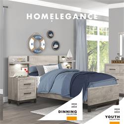 灯饰设计图:Homelegance 2022-2023年美国青少年卧室家具设计素材图片