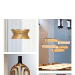灯饰设计:Secto Design 2023年国外木艺灯饰灯具设计素材图片